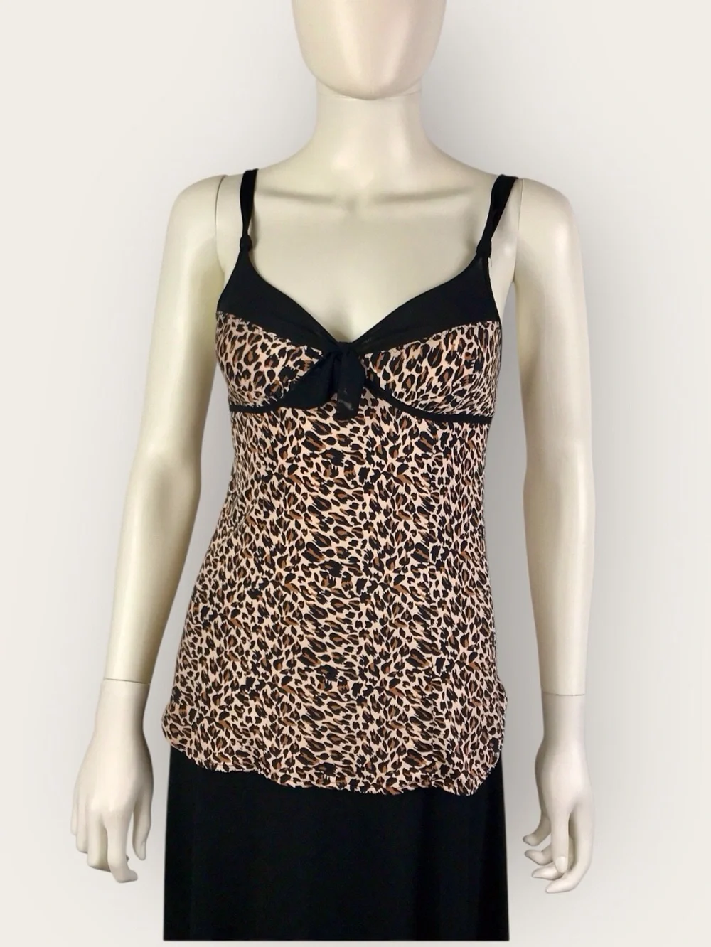 Betsey Johnson Vintage Camisole Tank Leopard-Print Y2K Design Intimates